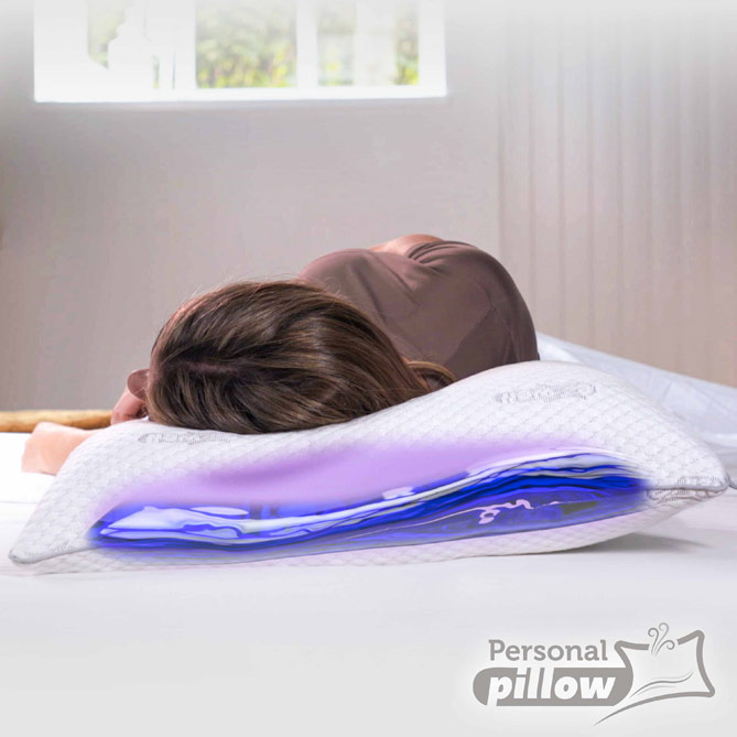 Almohada Personal Pillow: El agua se adapta completamente a la forma de tu cuerpo