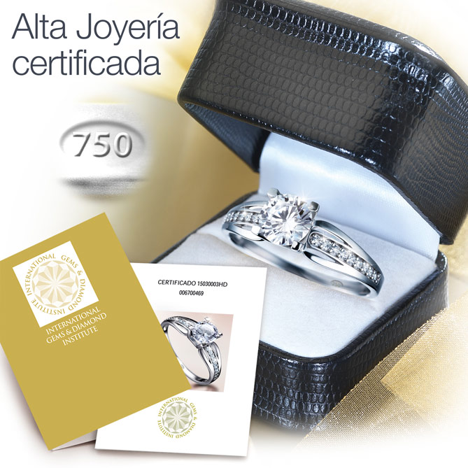 Anillo Armonía de Diamantes: El Anillo Armonía de Diamantes se entrega en un estuche de joyería con su Certificado de Autenticidad