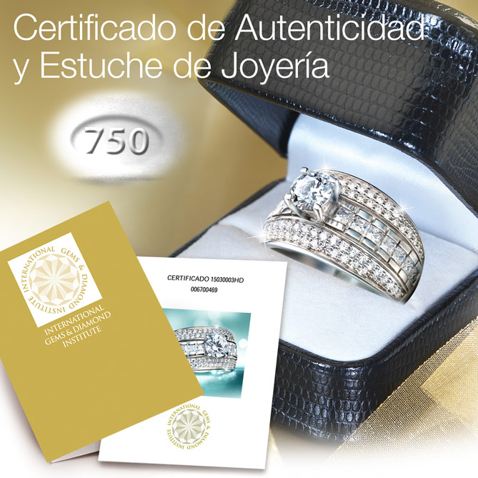 Anillo Diamantes para Siempre: se entrega en un estuche de joyería con su Certificado de Autenticidad