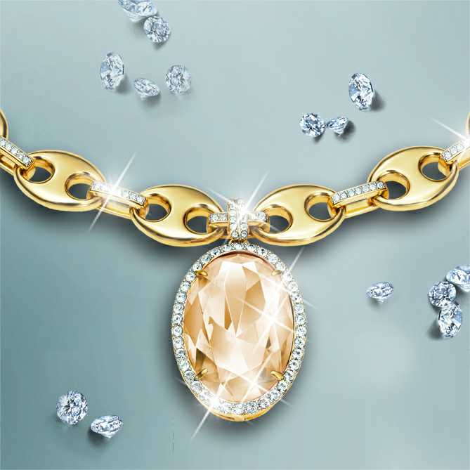 Collar Gran Diamante: 102 cristales de Swarovski, talla redonda