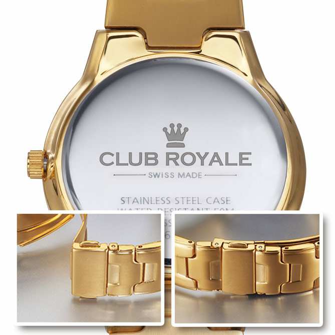 Relojes para mujer y hombre de oro, Club Royale: Calendario día del mes