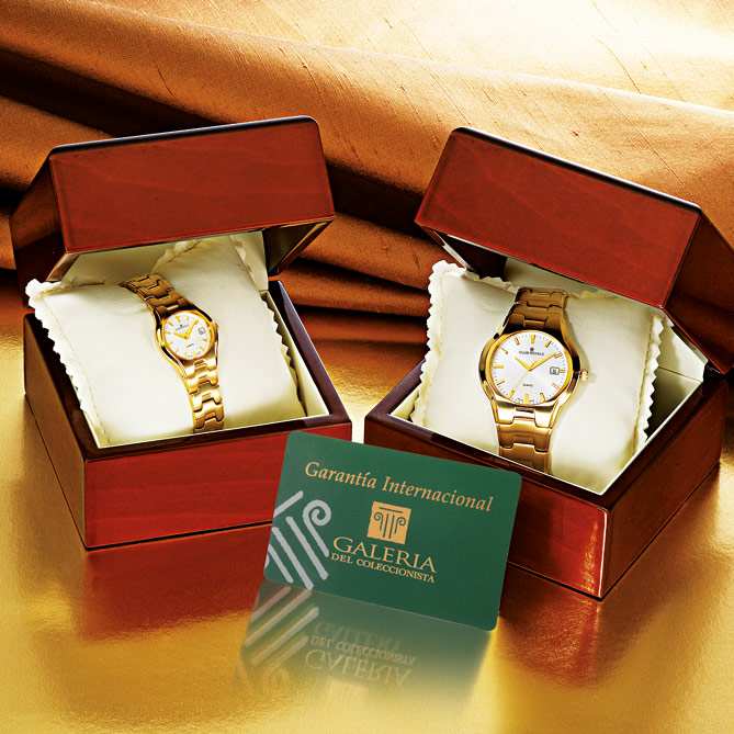 Relojes para mujer y hombre de oro, Club Royale: Presentados en sus respectivos estuches