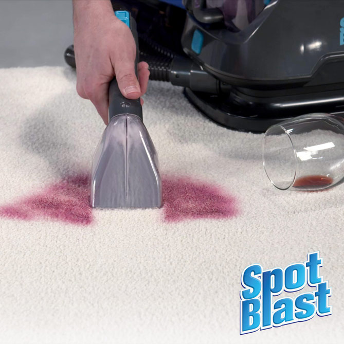 Sistema de limpieza Spot Blast: cepillo 3 en 1, asa integrada para facilitar el transporte